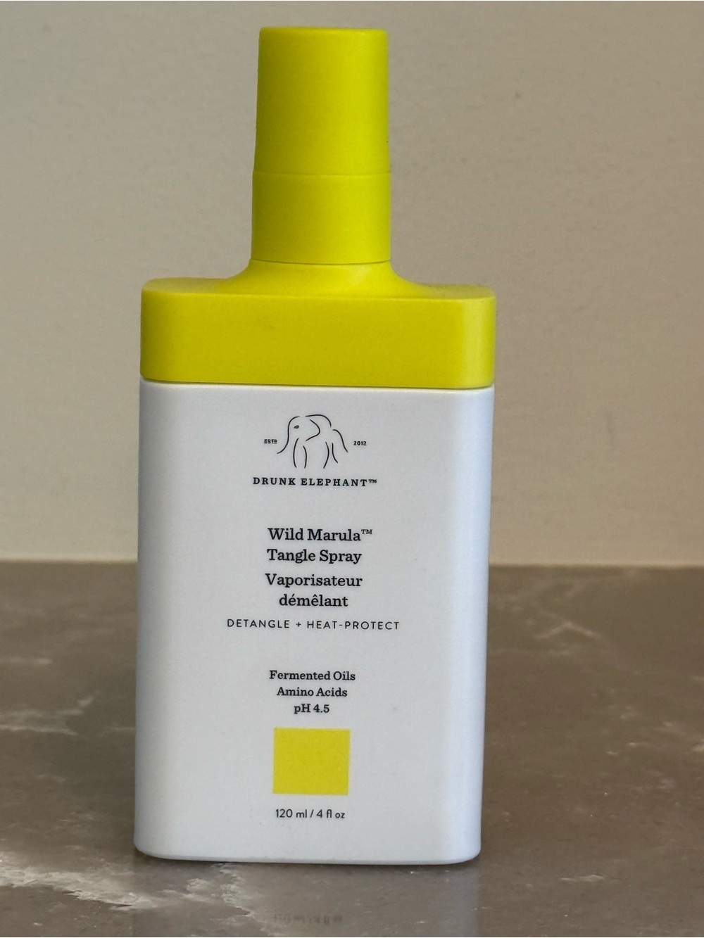 Drunk Elephant Detangling Spray Bottle - Yellow & White